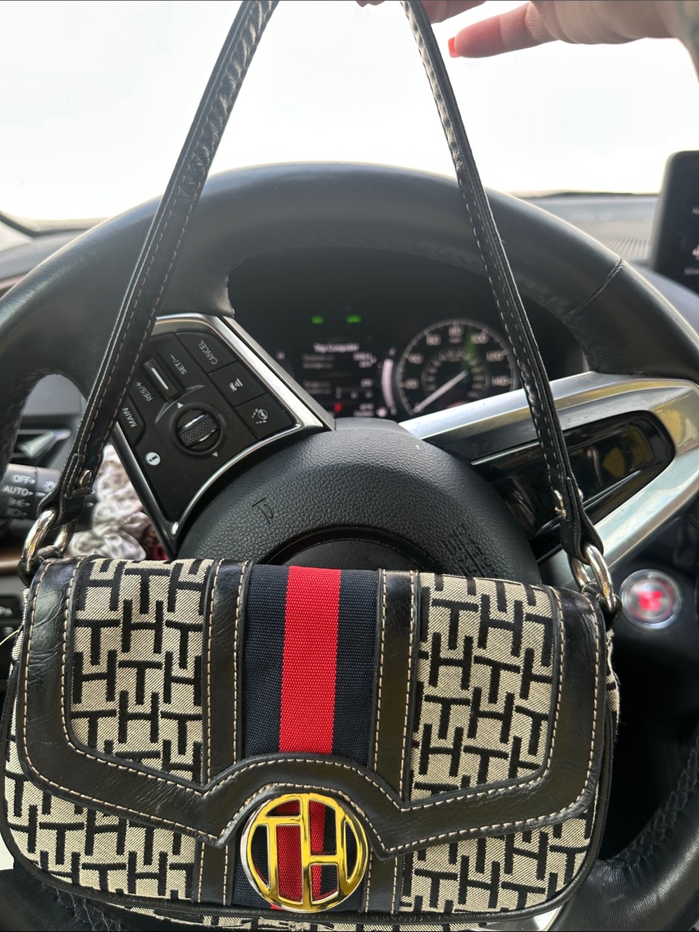 Tommy Hilfiger Mini Shoulder Bag in Black, Red, Navy